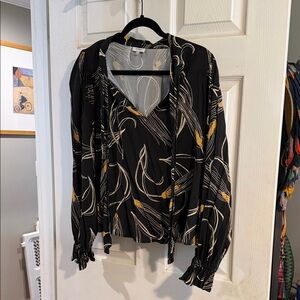 Chic Black and Gold Women's Blouse